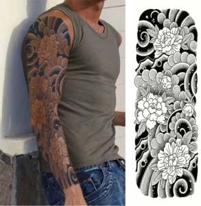 Tatuaje Temporal 3D Realista de León para Brazo Completo, Resistente al Agua, para Hombre - Product Image 1