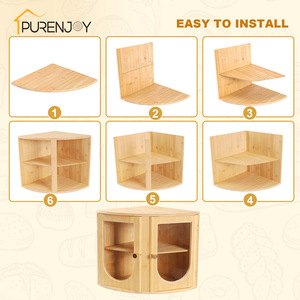 Fuzhou Jianhao Bamboo Bread Box Double Door Transparent <b>Acrylic</b> Kitchen <b>Storage</b> Cabinet For Bread And Bakery Items - Product Image 4
