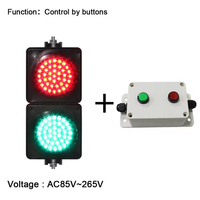Feux de signalisation routière de sécurité fabriqués en usine, boîtier en PC étanche IP53, 200 mm, DC12-36V