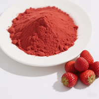 Poudre de fruit de fraise lyophilisée biologique de haute qualité poudre de saveur de fraise poudre de fraise