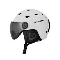 MOON Tek Parça Kayak Kaskı EPS/PC Malzeme Yetişkin Unisex Profesyonel Kar Sporları Açık Hava Arazi Özel MS100