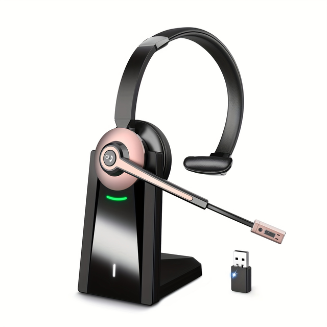 Hot Selling Wireless BT-783C Call Center Noise Cancelling Office Headset With ENC Function,standard Charging Base