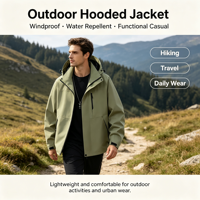 Nouvelle arrivée, veste pour homme imperméable et respirante, fabriquée sur mesure, pour la randonnée et le camping en plein air