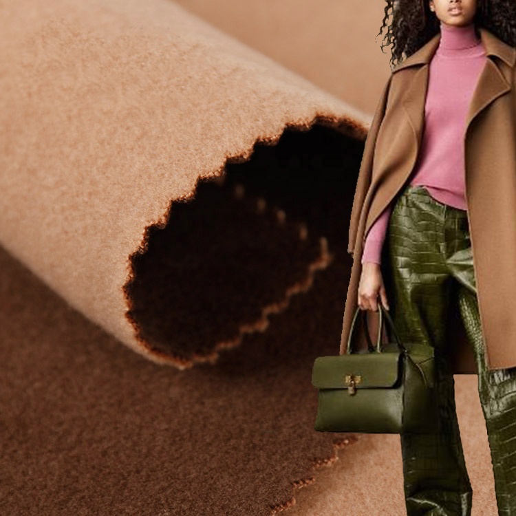 Производитель, цена по прейскуранту завода-изготовителя, элегантная оптовая продажа, перерабатываемая ткань tr warp спандекс, Двойная матовая кашемировая ткань для пальто