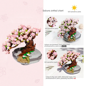 <span class=keywords><strong>New</strong></span> Xu Hướng Mặt Hàng Vườn Tự Làm Đồ Chơi Gạch Micro Nhà Máy Sakura Mini Allochroic Hoa Anh Đào Xây Dựng Khối Thiết Lập - Product Image 2