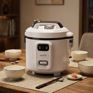Olla Arrocera de Acero Inoxidable 430 con Revestimiento de Esmalte, Forma de Tambor, 6 Litros, para Cocinar en Casa, con Funciones - Product Image 1