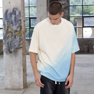 เสื้อยืดสำหรับผู้ชายทรงหลวมสีมิเนอรัลแอซิดว่างซักได้250กรัมเสื้อยืดผ้าฝ้ายโอเวอร์ไซส์ที่ดูเป็นทุกข์ - Product Image 3