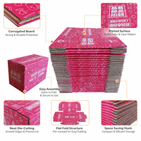 Caja de Cartón Corrugado Ecológica, Rígida, de Lujo, Color Rosa, Impresa Personalizada, para Empaque de Artículos Grandes, Suministro al por Mayor