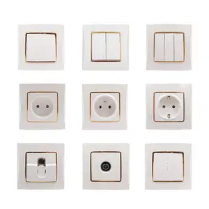 Light switch household dual-purpose button French control wall switch electrical
