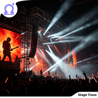 Plataforma de Escenario para Giras Globales, Estructura de Armazón de Aluminio con Pernos de Montaje Rápido para Conciertos en Interiores y Exteriores