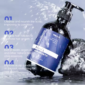 Champú para pérdida de cabello fortalecedor <span class=keywords><strong>sin</strong></span> sulfato de etiqueta privada personalizada Champú anticrecimiento con características suavizantes y refrescantes - Product Image 4