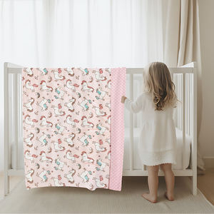 Manta de Bebé Mayorista Súper Suave 100% Poliéster Doble Cara Tipo Visón con Patrón de Puntos para Niños Pequeños y Bebés Uso Cuatro Estaciones - Product Image 6