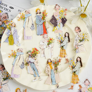 Paquete de 20 Hojas de Pegatinas PET, Serie de Estética de Moda: Decoraciones para Planificador con Temática de Personajes, Incluye 6 Diseños - Product Image 3