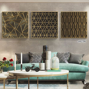 Décoration murale en gros Impression sur toile haute définition Images géométriques dorées Art contemporain Tableaux de nature morte - Product Image 6