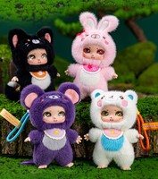 Porte-clés en peluche personnalisés OEM – Animaux en peluche (chat, lapin, souris, ours) – Cadeau d'anniversaire anti-stress 100 % polyester