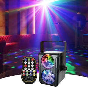 YSH Bola de discoteca <span class=keywords><strong>DJ</strong></span> <span class=keywords><strong>Rave</strong></span> Luces de escenario Control remoto activado por sonido Luces láser de Navidad para Club Bar Fiestas Baile de vacaciones - Product Image 1