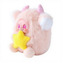 Boneka Gantungan Kunci Kambing Bintang Berbulu Warna-warni Lucu, Mainan Kotak Misteri, Hadiah Bola Kapsul untuk Mesin Gachapon dengan ukuran 100-120mm