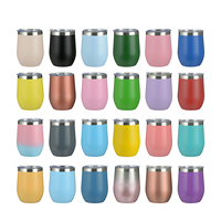 Gobelet isotherme à double paroi en acier inoxydable 304 de 12 oz avec couvercle à paille, écologique, sans BPA, personnalisable avec logo couleur, idéal comme cadeau ou pour le vin