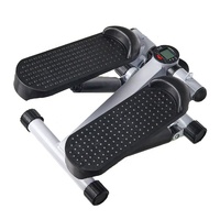 Équipement d'exercice de fitness à domicile mini machine pas à pas aérobique avec bandes de résistance et moniteur LCD résistance réglable