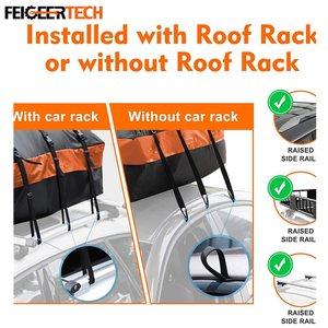 กระเป๋าเก็บสัมภาระบนหลังคา<span class=keywords><strong>รถยนต์</strong></span> Feigeer Tech ขนาด 20 คิวบิกฟุต ผลิตจาก PVC กันน้ำอย่างสมบูรณ์ พร้อมระบบล็อคเพื่อความปลอดภัย และแผ่นกันลื่น - Product Image 3