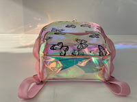KUOBU 2025 Nouveautés Sac à Dos Scolaire Fille Tendance Dessin Animé Mignon avec Fermeture Éclair Intégrale en PVC, Compartiment Ordinateur Portable et Poignée en Sangle