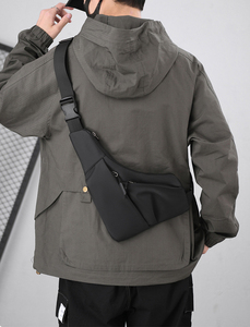 2024 nueva bolsa de pistola antirrobo ajustada para hombres, bolso informal de cuero para hombres, bolso cruzado informal para el pecho para correr y salir - Product Image 2