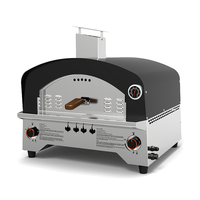 Four à pizza au gaz à commande par bouton, en acier inoxydable, robuste, pour extérieur, barbecue propane décalé, fumoir à poisson et viande, sécurité flamme P6022