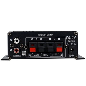 Mini amplificateur de puissance stéréo AK-370 12V avec Bluetooth, USB, SD, FM, entrée AUX et contrôle des aigus et des basses pour l'audio automobile - Product Image 2