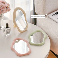 Miroir de maquillage pliable en forme de nuage, miroir de princesse, à poser ou à accrocher, miroir irrégulier