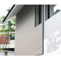 Revêtement mural extérieur Panneaux et panneaux décoratifs Panneau de façade extérieur en bois composite plastique grain 3D Panneau de façade extérieur en wpc