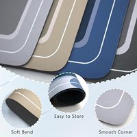 Tapis de cuisine bleu, tapis de salle de bain long antidérapant, super absorbant, résistant, séchage rapide, tapis de bain pour sol