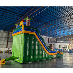 Toboggan aquatique gonflable tropical géant avec piscine, <span class=keywords><strong>palmier</strong></span> 3D, château gonflable pour enfants, toboggan extérieur pour événements - Product Image 5