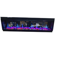 Cheminée électrique holographique 3D avec son de crépitement simulé Nouvelle cheminée LCD à trois côtés conçue