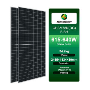แผงโซลาร์เซลล์ Tier 1แบรนด์640W กลุ่ม <span class=keywords><strong>CHINT</strong></span> <span class=keywords><strong>astronergy</strong></span> N Type Topcon 640W 635W 630W 625W 620W กระจกคู่แผงโซลาร์เซลล์ - Product Image 1