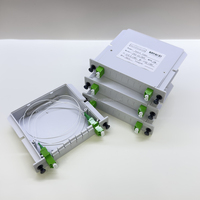 Divisor de Fibra Óptica Tipo Inserto 1x2 LC APC SM, Caja Divisora de Fibra Monomodo, Módulo LGX, Disponible para OEM