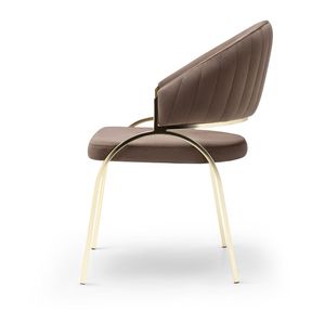 Silla de Comedor Moderna Minimalista con Patas de Metal y Tapicería, Muebles para el Hogar - Product Image 6