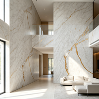 Panneau mural SPC couleur personnalisée, doré, étanche, durable, facile à installer pour la décoration extérieure et intérieure des hôtels et centres commerciaux