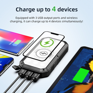 X-dragon — chargeur de batterie solaire étanche, 10000mah, batterie de voyage, avec double USB ABS, pour tous les téléphones - Product Image 4