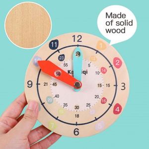 Reloj Educativo de Madera Natural para Niños, Interesante y Bonito, para Aulas Escolares y Hogares - Product Image 3