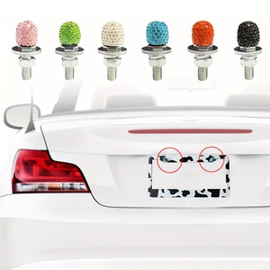 Decorative License Plate <b>Bolts</b> 40mm Chrome Aluminum Alloy For Car Truck Frames - Product Image 1