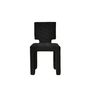 Fundas de silla de escritorio de oficina de tela de terciopelo negro de alta calidad de diseño italiano para muebles del hogar estilo contemporáneo para sala de estar - Product Image 2
