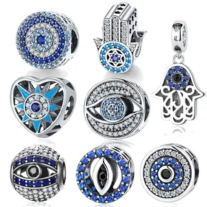HOT SALE 925 Sterling Silver Zircon Magic Eye Pendant Series Charm Beads Fit Original Pan Bracelet Pendant Necklace Jewelry
