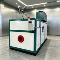 Générateur de vapeur vertical à tubes de fumée alimenté par des granulés de biomasse, machine industrielle avec boîte de vitesses PLC et réservoir sous pression