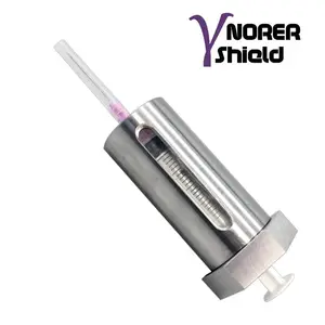 Obat Nuklir Tc Tungsten Twist Syringe Pelindung dengan Jendela Kaca Timbal