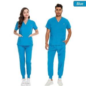 Conjunto <span class=keywords><strong>de</strong></span> Uniformes Quirúrgicos Unisex con Logotipo Personalizado, Color Sólido, Ligeros y Suaves, para Enfermeras, Personal Médico, Hospitales, Clínicas y Centros <span class=keywords><strong>de</strong></span> Belleza - Product Image 3