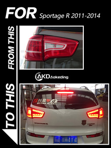 Feux arrière de style automobile pour <span class=keywords><strong>Kia</strong></span> <span class=keywords><strong>Sportage</strong></span> R 2011-2014, signal LED, frein, indicateur dynamique, DRL, accessoires automobiles - Product Image 6