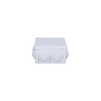 Boîtier de jonction étanche IP65 85x85x50mm en plastique ABS, pré-percé 7 trous, avec bouchons en caoutchouc, pour extérieur, résistant aux UV