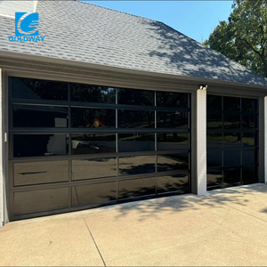<span class=keywords><strong>Porte</strong></span> <span class=keywords><strong>de</strong></span> <span class=keywords><strong>garage</strong></span> sectionnelle double automatique moderne, durable et élégante, avec verre miroir pour villas - Product Image 6