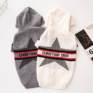 سترة الكلب بتصميم علامة تجارية فاخرة مع هوديس ملابس دافئة للحيوانات الأليفة لفصلي الخريف والشتاء من شناوزر ، معاطف الكلاب الأنيقة المخصصة - Product Image 1