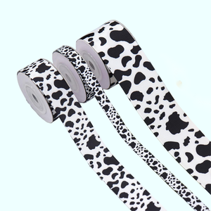 Set de Cintas de Grosgrain con Estampado de Vaca Boca Selling, <span class=keywords><strong>Tela</strong></span> con Patrón de Animal con Puntos para Decoración de Fiestas Western, Lazos para el Cabello y Manualidades DIY - Product Image 2